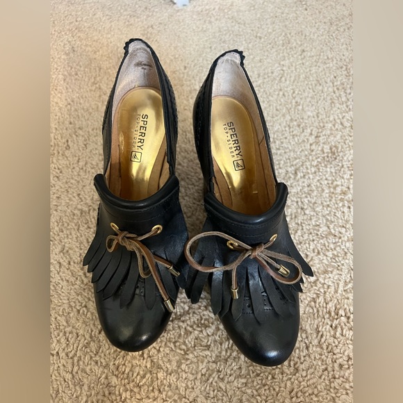 NWOT Never Worn Sperry Topsider Oxford Platform Heels, leather, 6M - Picture 8 of 8